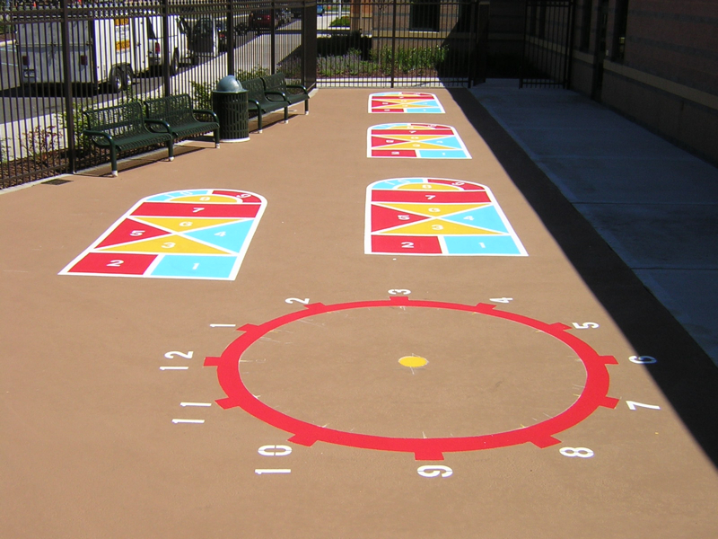 How to paint and lay out a four square court • Peaceful Playgrounds