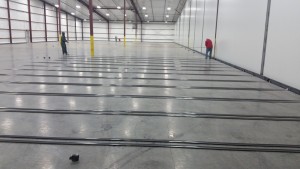 4" lines laid out and masked with tape