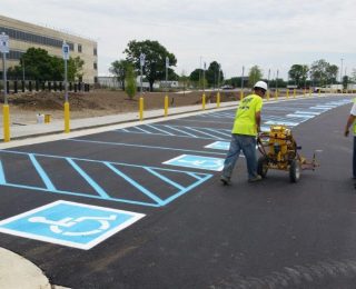 Project Spotlight: Striping and Sign Project at Government Facility in Indianapolis, IN